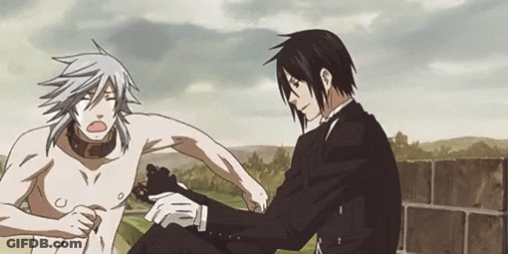 Sebastian Michaelis Black Butler Pluto Hug GIF