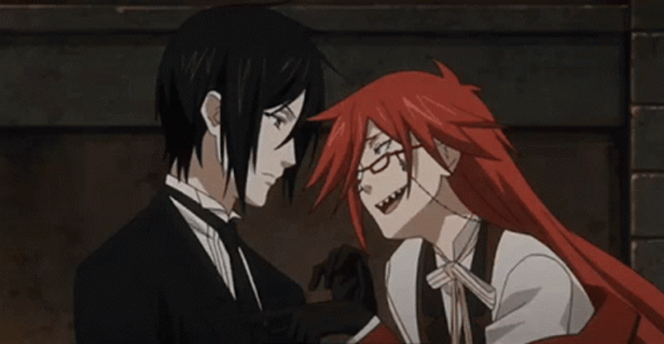 Sebastian Michaelis Grell Sutcliff Poke GIF