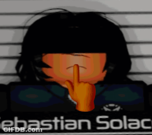 Sebastian Solac Is A Cartoon Character With His Finger On His Mouth GIF