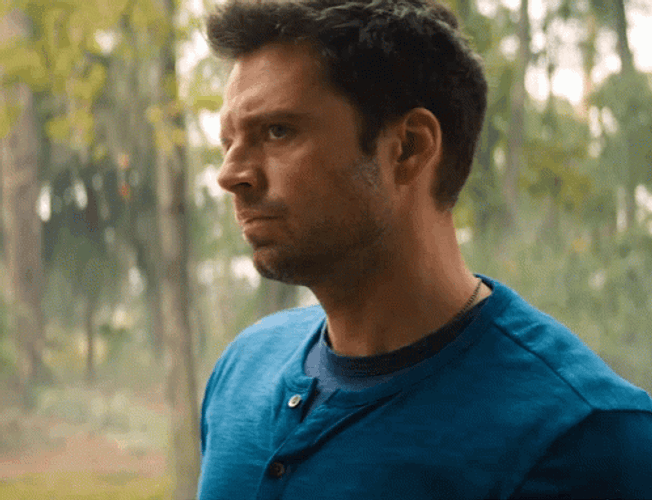 Sebastian Stan Creepy Looks GIF