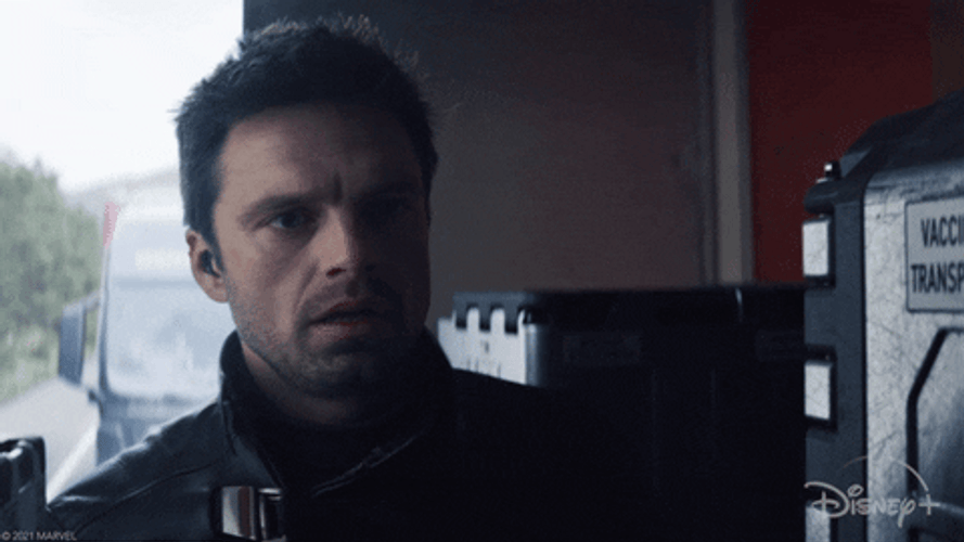 Sebastian Stan Hello Bucky Barnes GIF