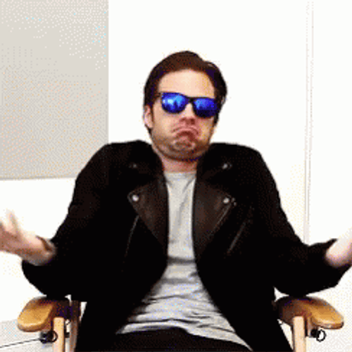 Sebastian Stan No Idea Shrug GIF