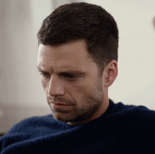 Sebastian Stan Serious Glare GIF