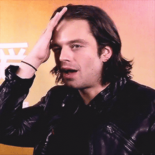 Sebastian Stan Sleek Back Hair GIF