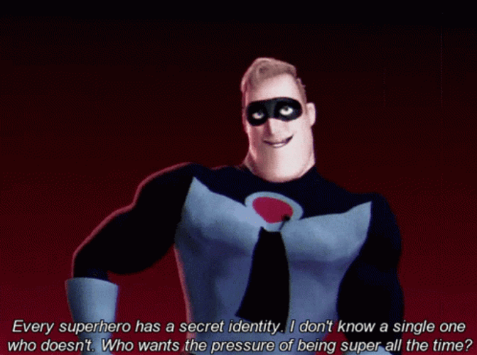 Secret Identity Mr. Incredible GIF
