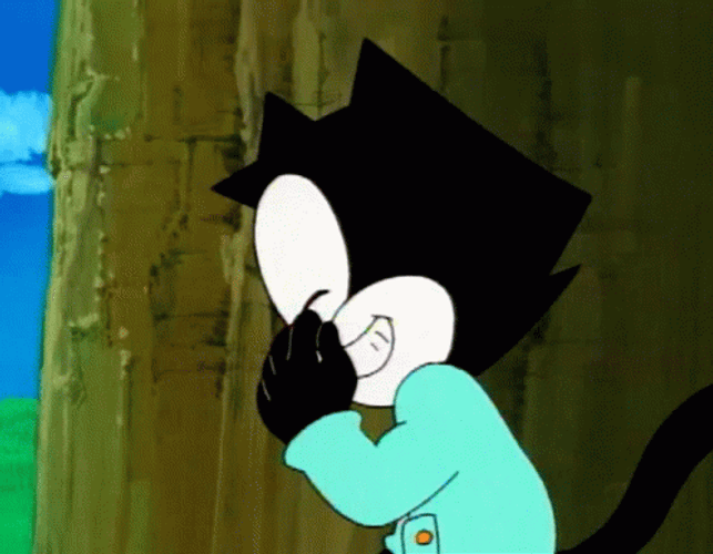 Secret Laughing Felix The Cat GIF