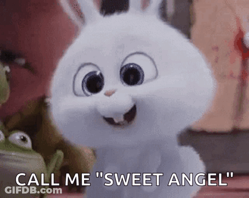 Secret Life Of Pets Rabbit Saying Call Me Sweet Angel GIF