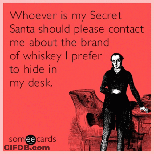 Secret Santa Drinking GIF