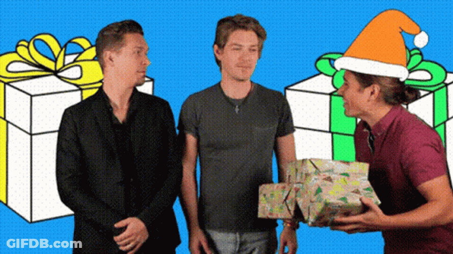 Secret Santa Presents To Friends GIF