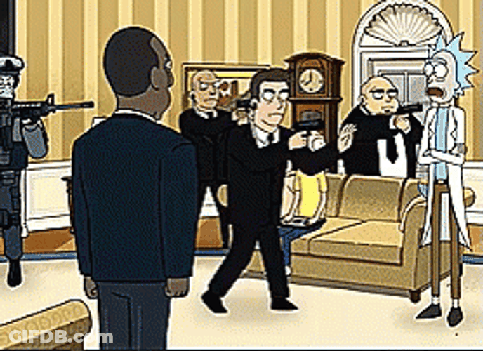 Secret Service Rick And Morty GIF
