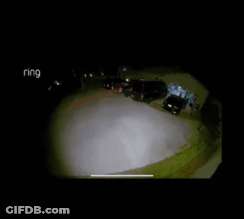 Security Camera Car Driving At Night GIF