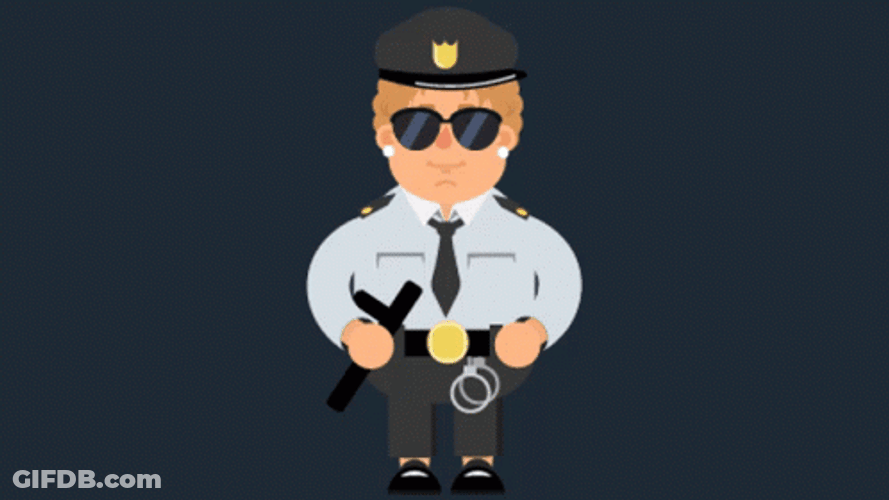 Security Guard Avatar Smiling GIF