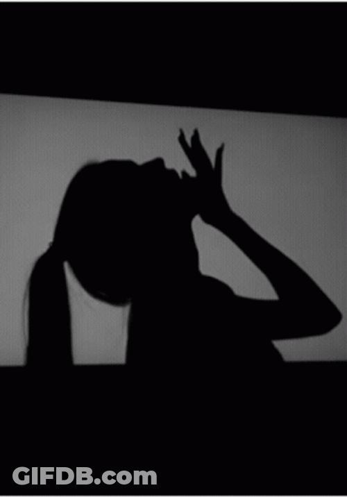 Seducing Lady Silhouette GIF