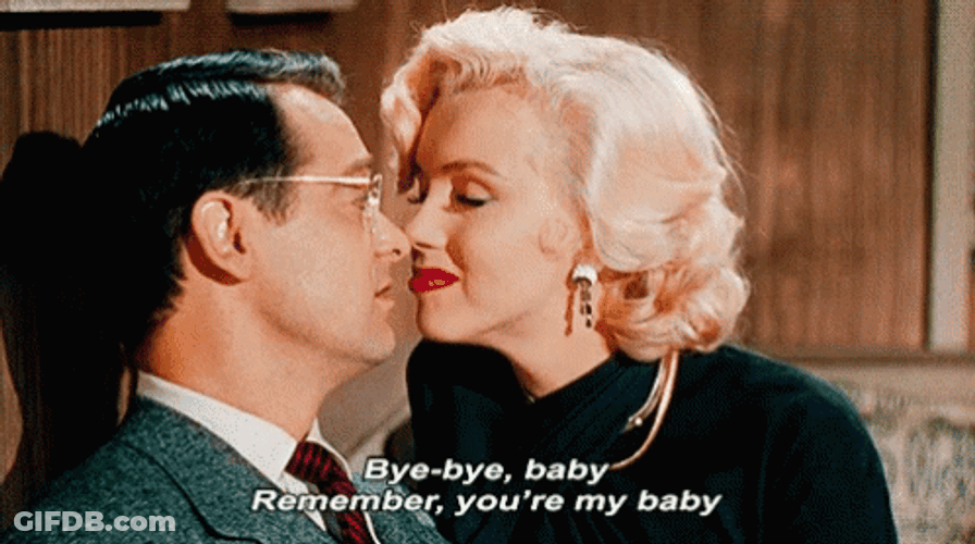 Seductive Marilyn Monroe Youre My Baby Quote GIF