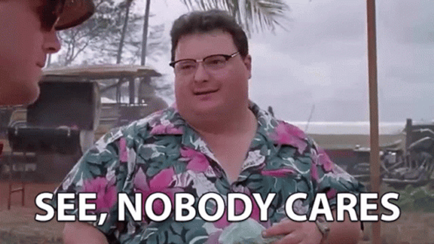 See Nobody Cares Wayne Knight Jurassic Park GIF