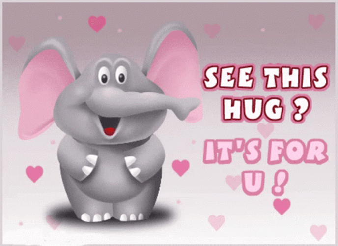 See This Hug Elephant GIF