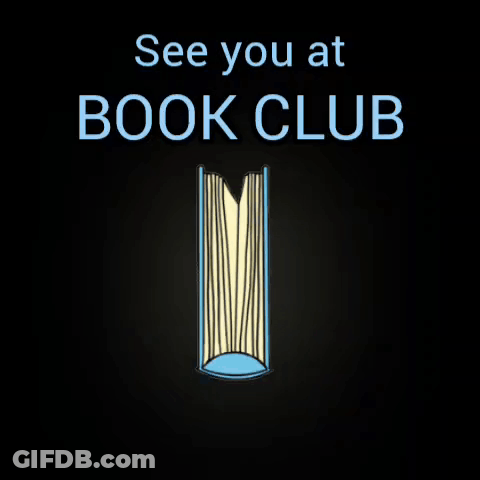 See You At Book Club Sign GIF