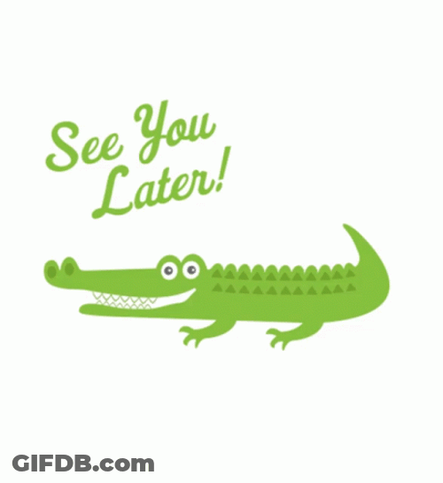 See You Later Cute Crocodile GIF
