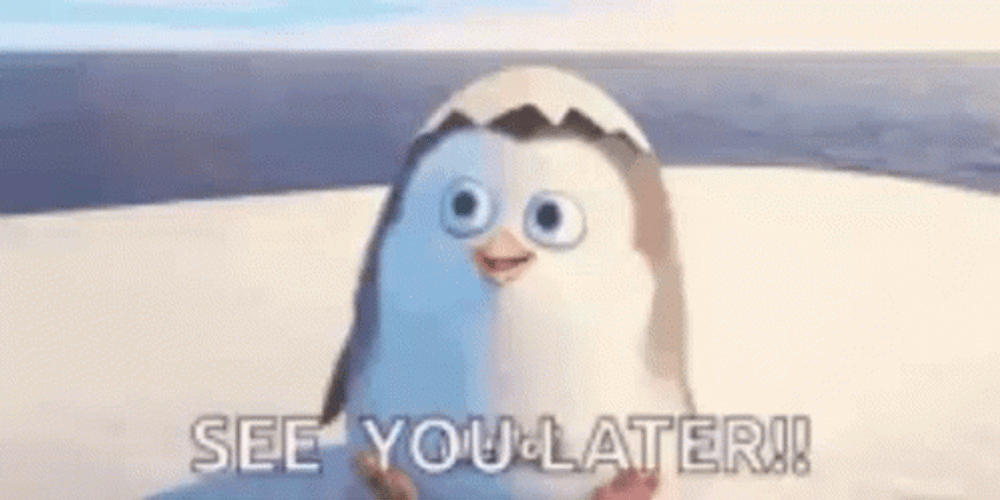 See You Later Penguin GIF