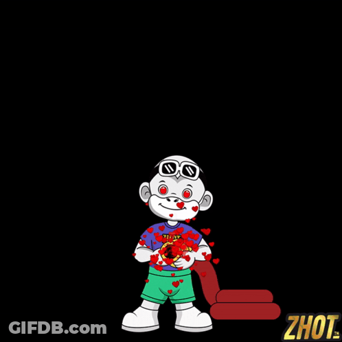 Seek Progress Not Perfection Poster With Cartoon GIF
