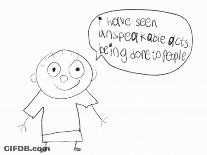 Seen Unspeakable Acts Boy Drawing GIF