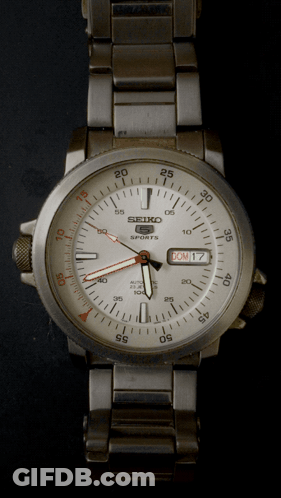 Seiko Sports Watch Showing Date GIF