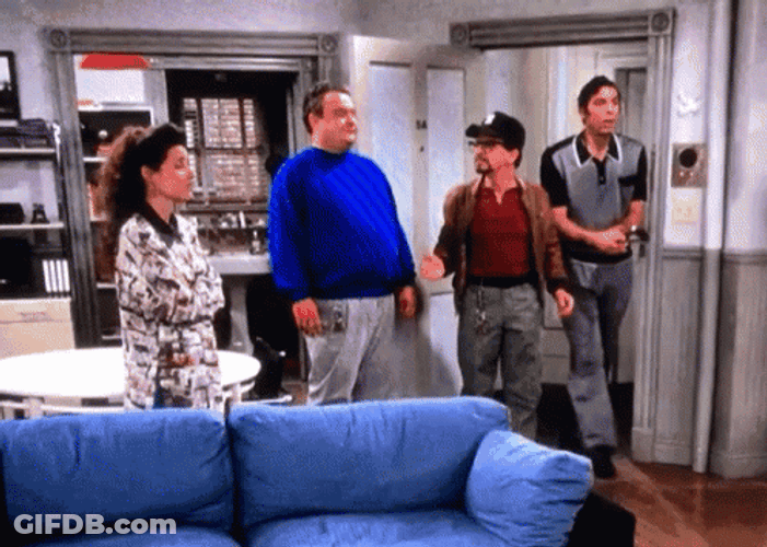Seinfeld Kramer Giddy Up Holding Golf Club GIF