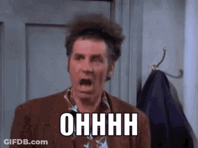 Seinfeld Shocked Kramer GIF