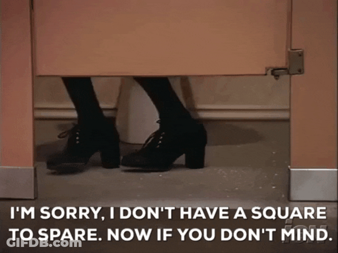 Seinfeld The Stall Cant Spare Change GIF