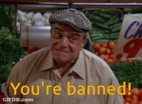 Seinfeld Youre Banned GIF