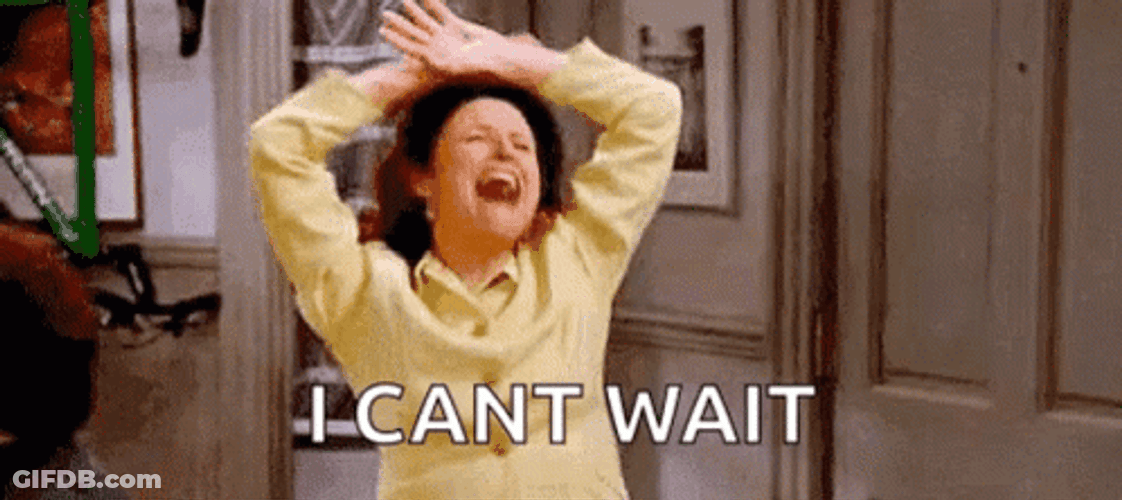 Seinfield Happy Elaine Benes Excited Dance GIF