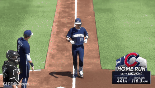 Seiya Suzuki Walking To Home Plate GIF