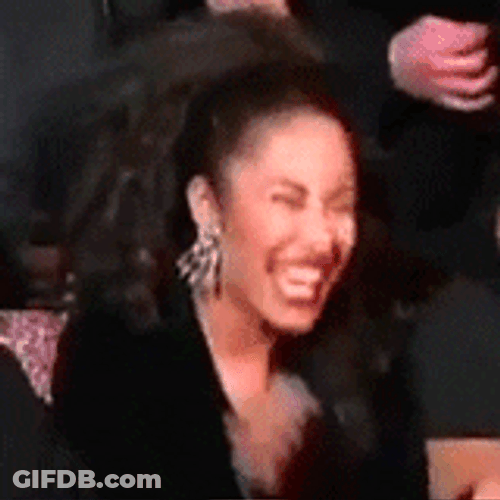 Selena Quintanilla Laughing Loudly GIF