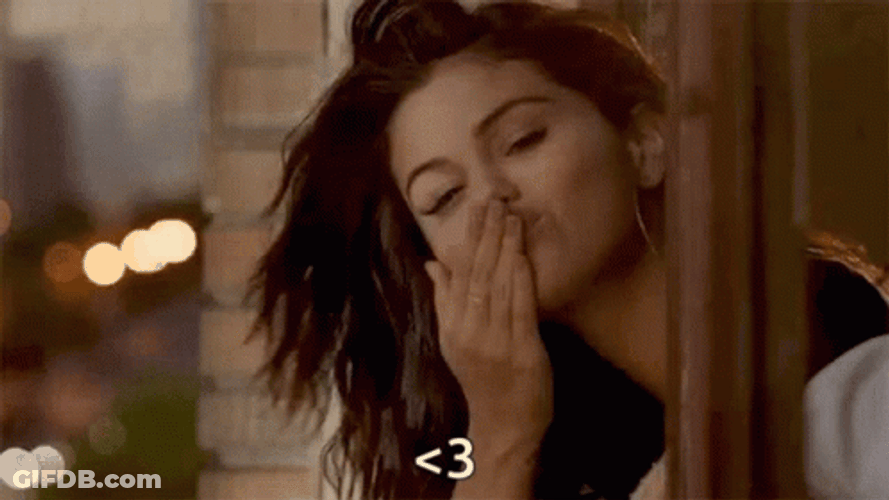 Selene Gomez Blowing Kiss GIF