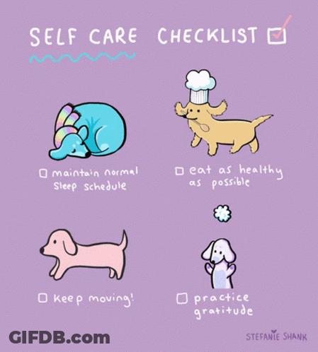 Self Care Checklist Maintaining Normal Sleep Schedule GIF