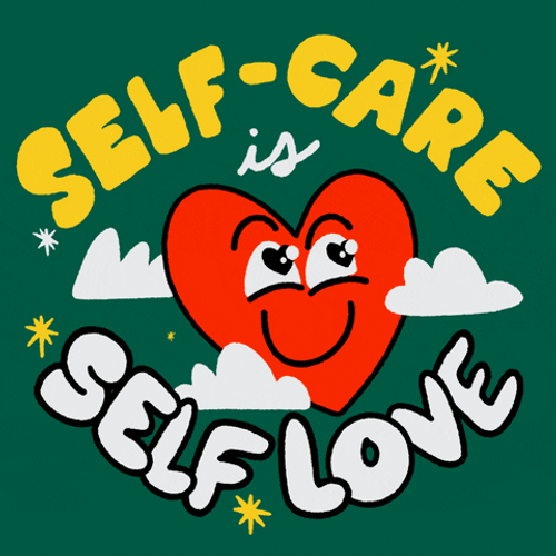 Self Care Is Self Love Heart Smile GIF