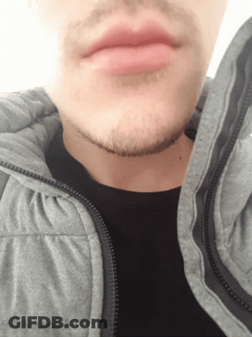 Selfie Biting Lip Close Up GIF