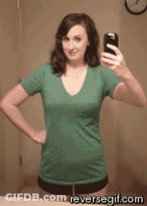 Selfie Compilation Of Weight Gain GIF