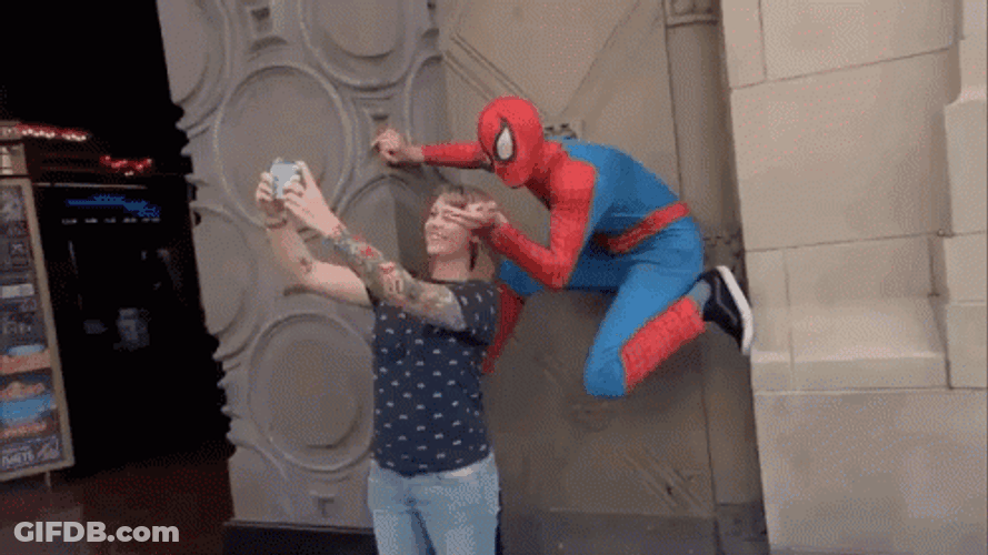 Selfie With Andrew Garfield Spiderman GIF