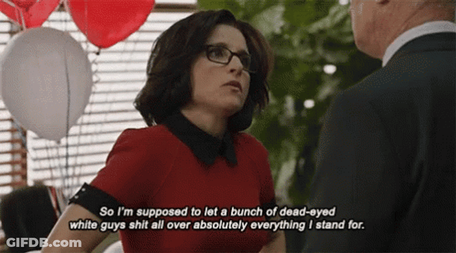 Selina Meyer Veep Defending Herself GIF