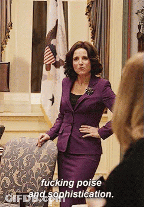 Selina Meyer Veep Posing GIF