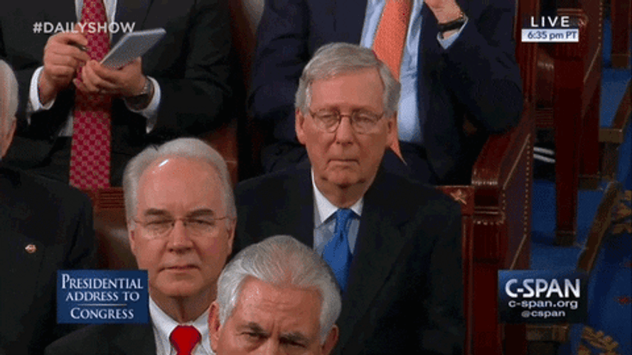 Senator Mitch McConnell Groggy Meme GIF