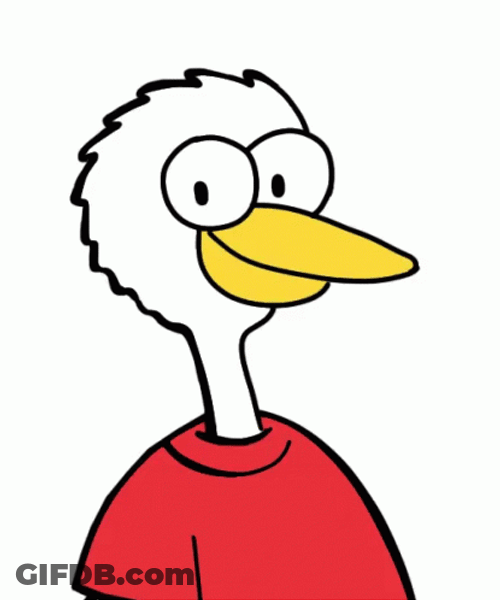 Send Help To A Cartoon Ostrich GIF