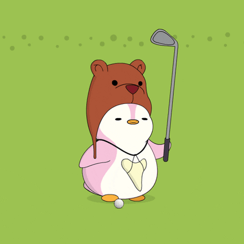 Send It Golf Penguin GIF