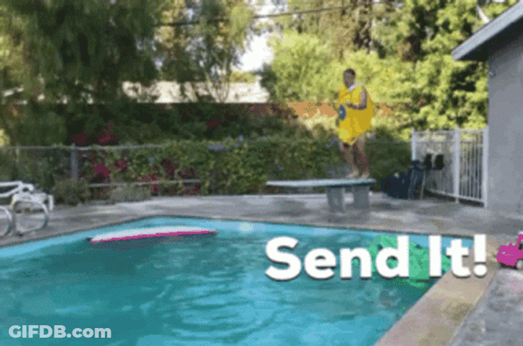 Send It Pool Cartwheel GIF