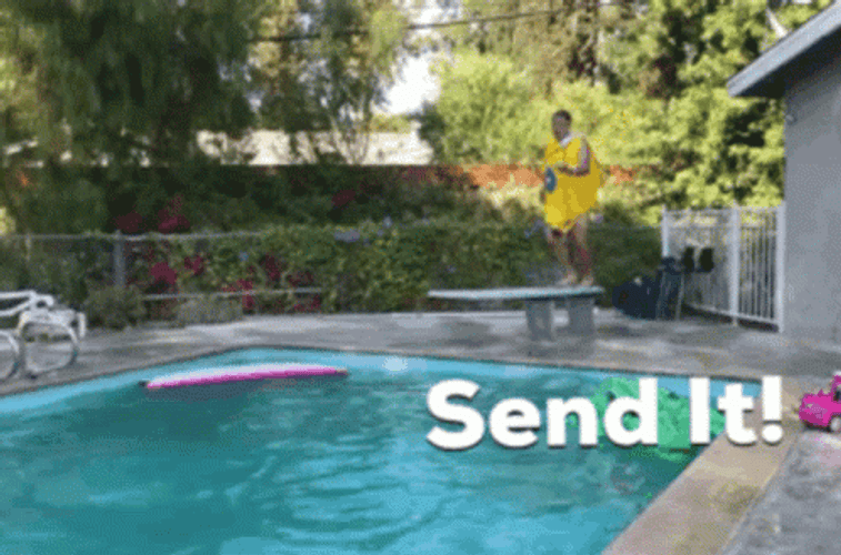 Send It Pool Dive Tricks GIF