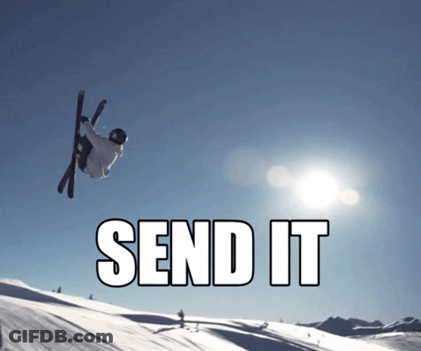 Send It Skiing Fly GIF