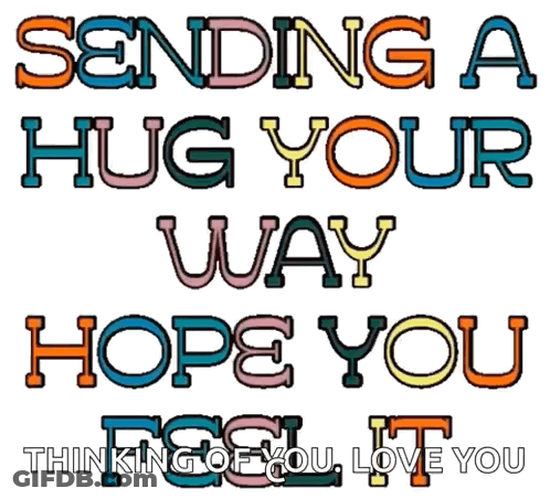 Sending A Hug Greeting Card GIF