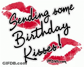 Sending Birthday Kisses GIF