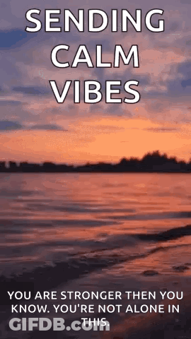 Sending Calm Vibes You're Not Alone GIF